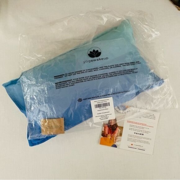 Yoga Wake Up Blue Acupressure Pillow Neck Back Digestion Well Being Home Spa - Picture 6 of 14